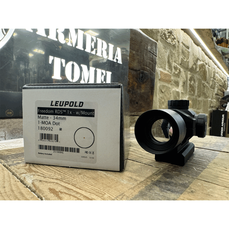 USATO - RED DOT - LEUPOLD - FREEDOM RDS 1x – w/Mount – Matte – 34mm 1-MOA Dot - immagine 5