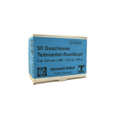 PALLE DA RICARICA - RWS - T MANTEL Cal. 6,5mm / .264 • 10,3 g / 159 gr (50pz)