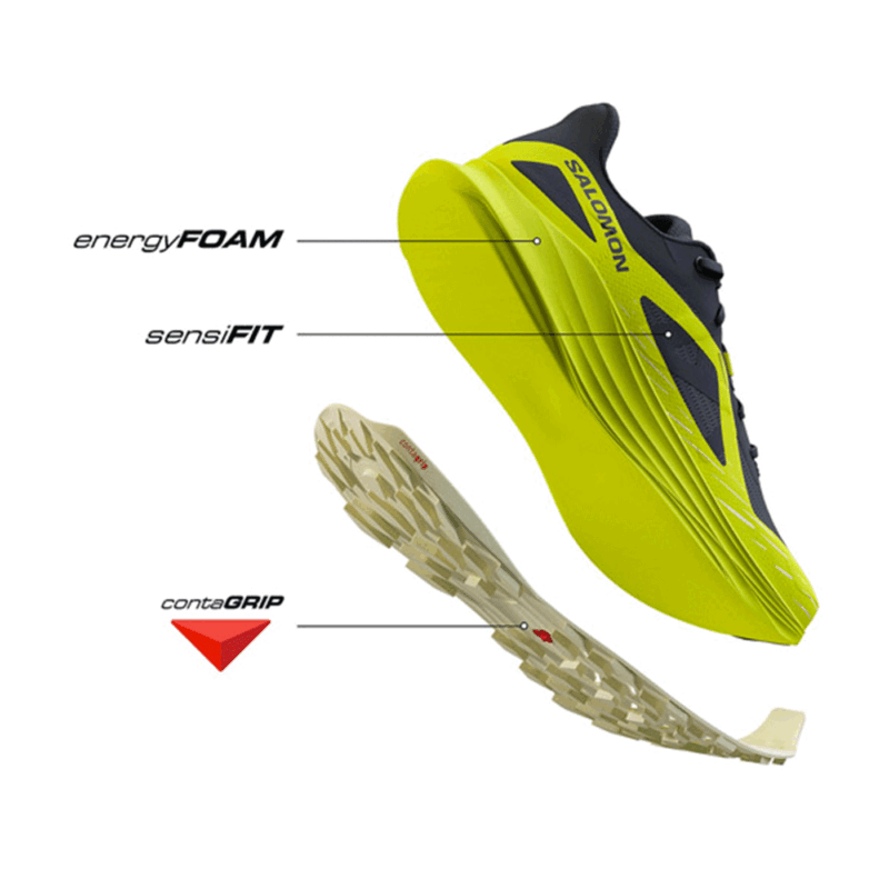 SALOMON - UOMO - ULTRAFLOW Black / Sulphur Spring / Transparent Yellow - immagine 6
