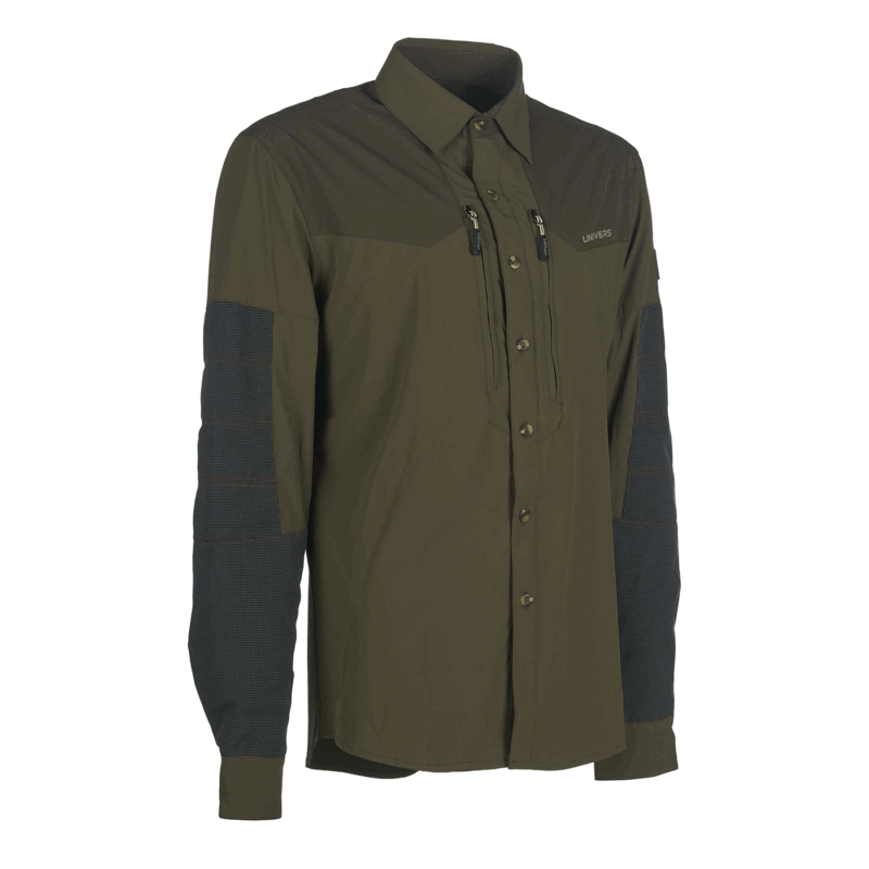 UNIVERS - CAMICIA CORTINA 4-WAY STRETCH VERDE CK-TEX - immagine 4