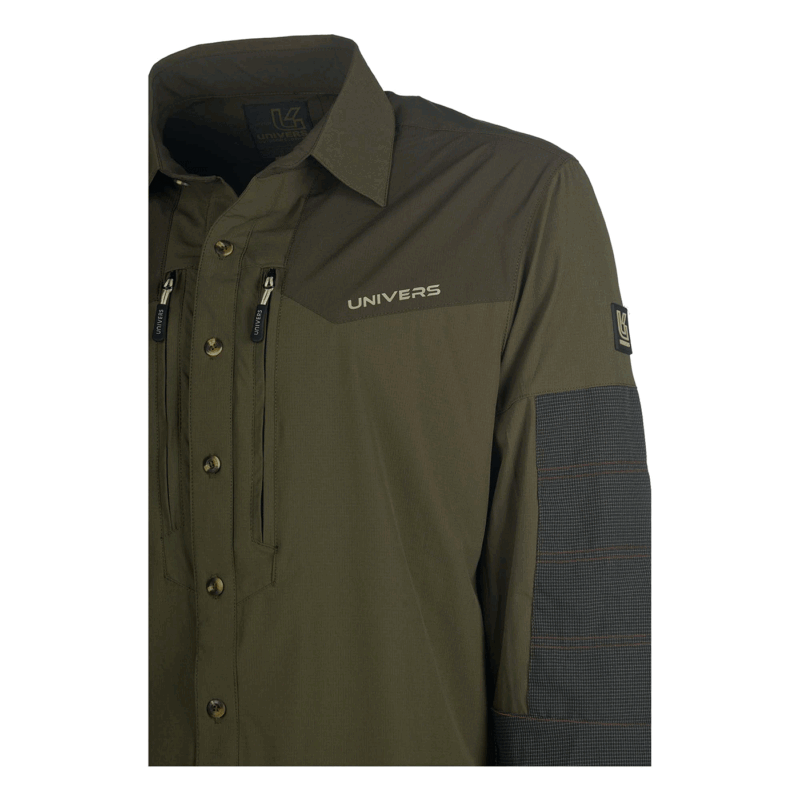 UNIVERS - CAMICIA CORTINA 4-WAY STRETCH VERDE CK-TEX - immagine 5