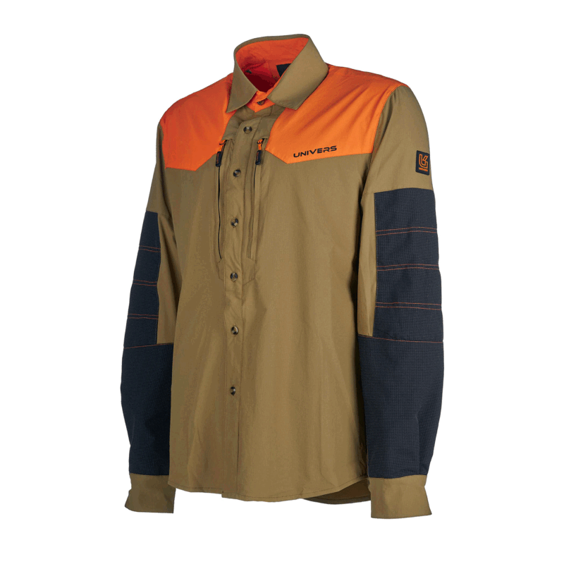 UNIVERS - CAMICIA CORTINA 4-WAY STRETCH BEIGE CK-TEX - immagine 3