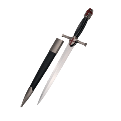 PUGNALE/DAGA TEMPLARE CON SCUDO ED ELMO