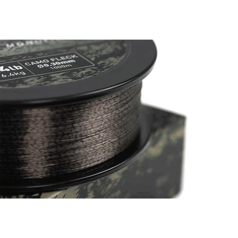 FOX - SOFT STEEL EXTRA TOUGH MONOFILAMENT 18lb 8.2kg CAMO FLECK Ø0.35mm 1000m - immagine 3