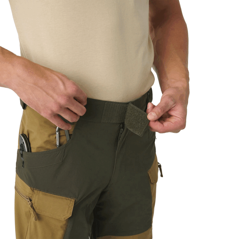 PANTALONI - UOMO - HELIKON-TEX - HYBRID OUTBACK PANTS DuraCanvas/VersaStretch Coyote / Taiga Green A - immagine 8