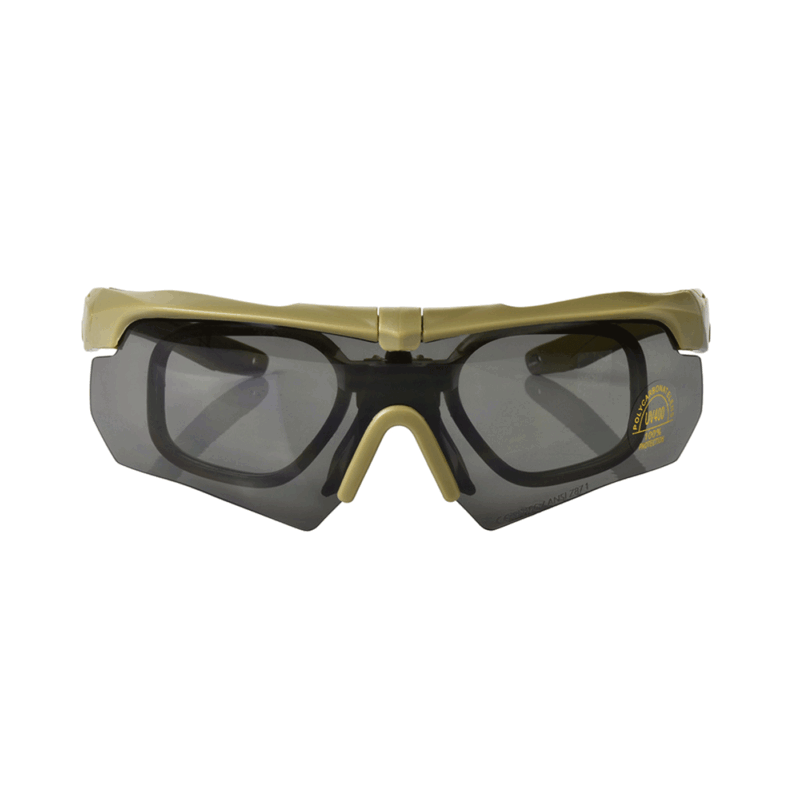 NERG OPENLAND TACTICAL - OCCHIALE BALISTICO KIT 3 LENTI V.2 Coyote Tan - immagine 3