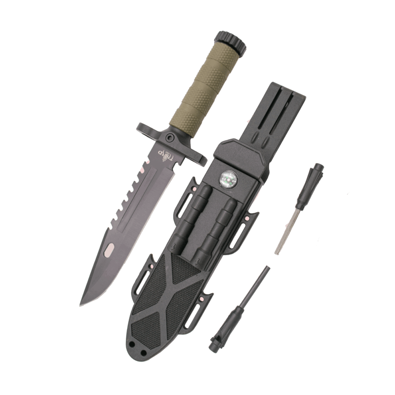 COLTELLO - THIRD - 11113GN SURVIVAL Nero/Verde