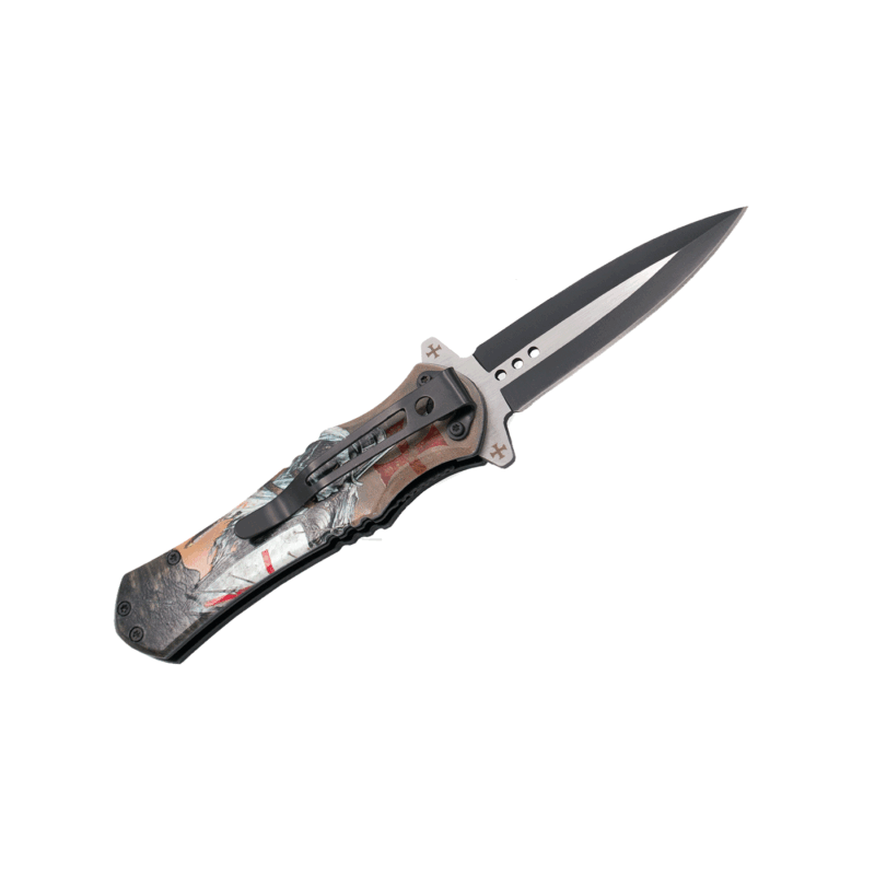 COLTELLO - THIRD - CAVALIERE TEMPLARE LAMA 8,2cm - immagine 2