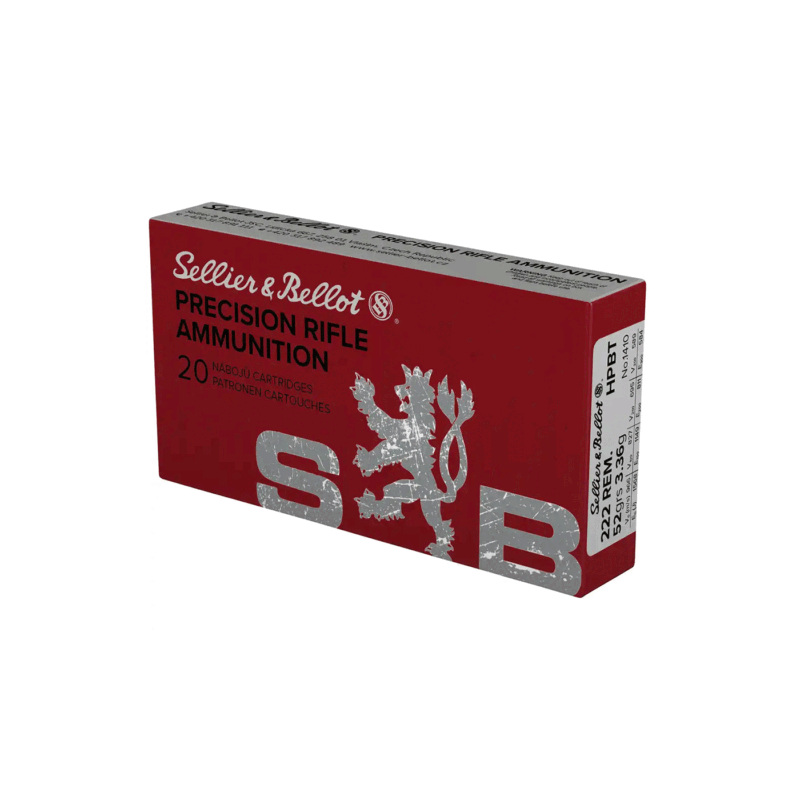 SELLIER & BELLOT - 222 REM. HPBT 52grs 3,36g No. 2886 (20pz)
