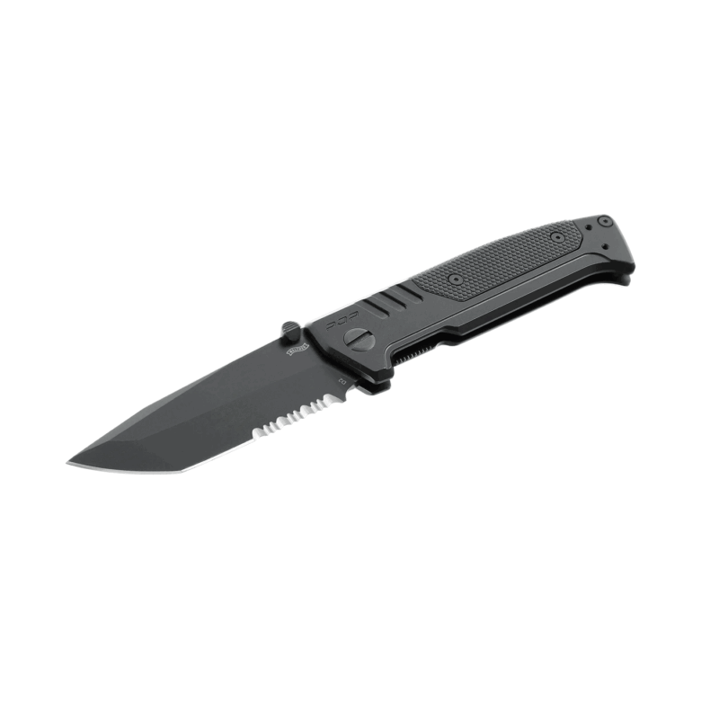 COLTELLO - WALTHER/UMAREX - PDP STEEL FRAME TANTO FOLDER SERRATED, black - immagine 2