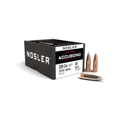 PALLE - NOSLER - ACCUBOND 338 Cal (.338") Spitzer 225 grain (14.5 grams) (50pz)