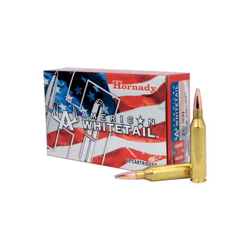 HORNADY - AMERICAN WHITETAIL 243 WIN 100gr Interlock (20PZ) 8047