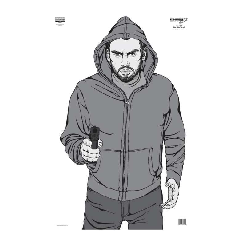 BIRCHWOOD - SAGOMA BERSAGLIO EZE-SCORER™ 23"x35" BAD GUY IPSC Overlay Target
