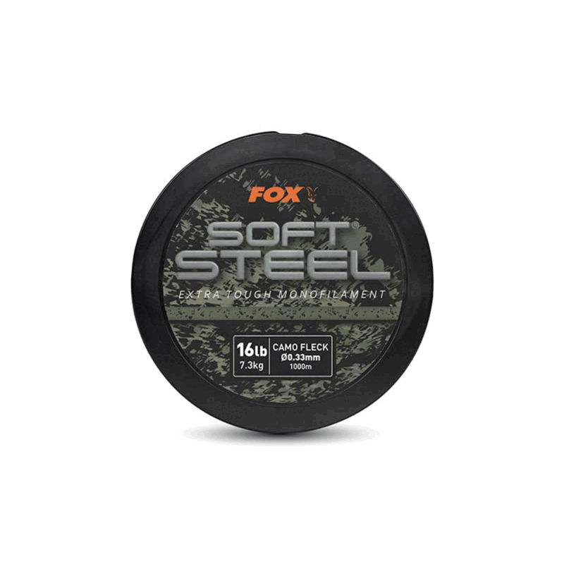 FOX - SOFT STEEL EXTRA TOUGH MONOFILAMENT 16lb 7.3kg CAMO FLECK Ø0.33mm 1000m - immagine 2