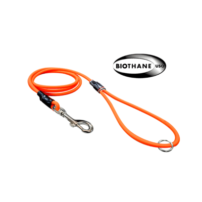 GUINZAGLIO CON MOSCHETTONE CLASSICO IN BIOTHANE® USA - 130cm (ARANCIO)