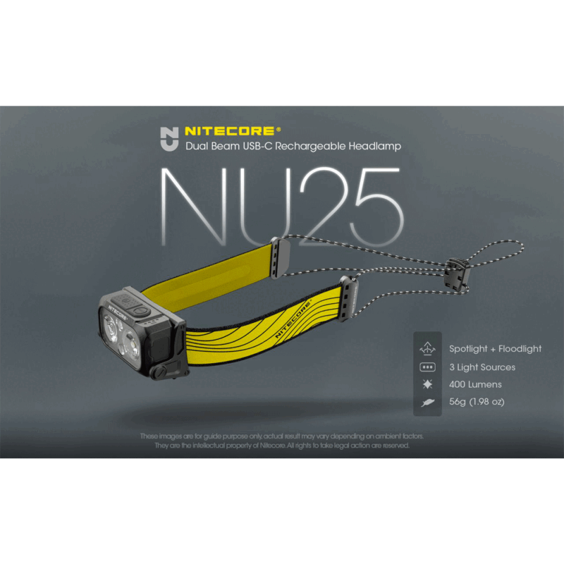 TORCIA FRONTALE - NITECORE - NU25 400 LUMENS - immagine 4