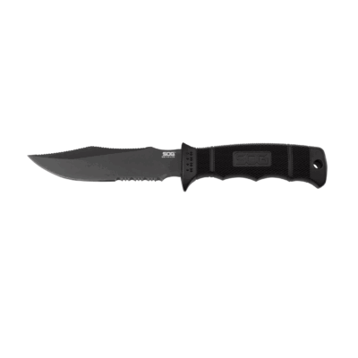 COLTELLO - SOG - SEAL PUP ELITE - BLACK HALF SERR KYDEX SHEATH