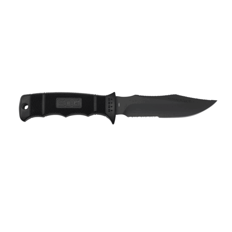 COLTELLO - SOG - SEAL PUP ELITE - BLACK HALF SERR KYDEX SHEATH - immagine 2