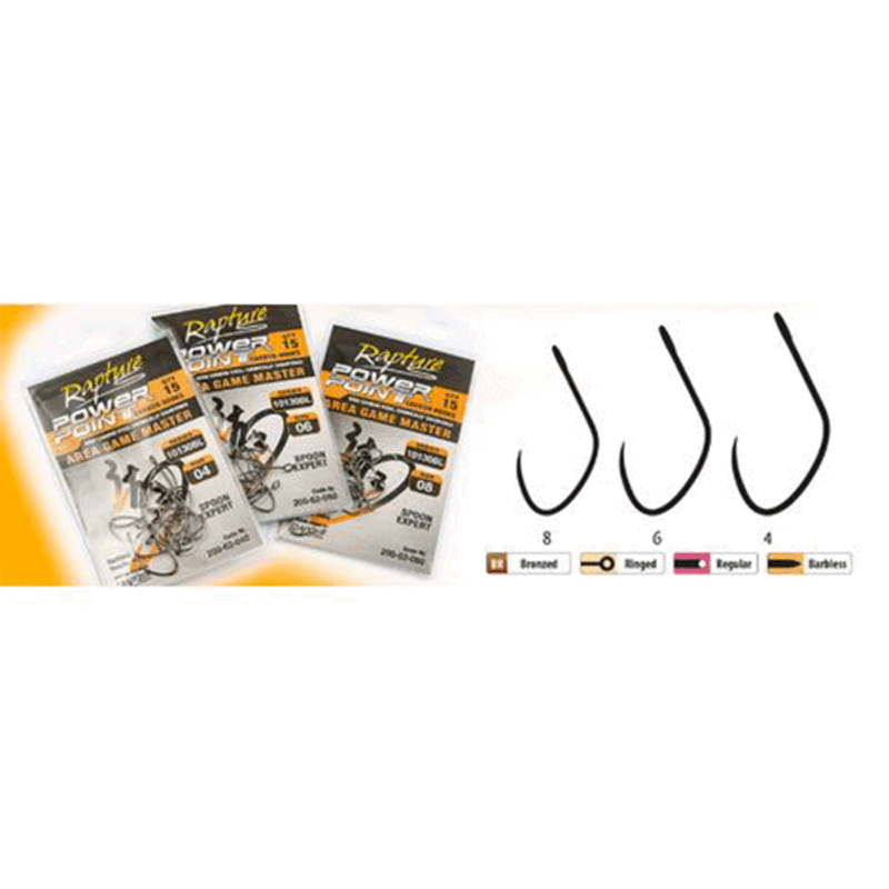 RAPTURE - POWER POINT CARBON HOOKS AREA GAME MASTER SERIES 10130BL (15PZ) - immagine 2