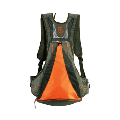 RISERVA - GILET/ZAINO CACCIA VERDE PROFILI ARANCIO TG. UNICA