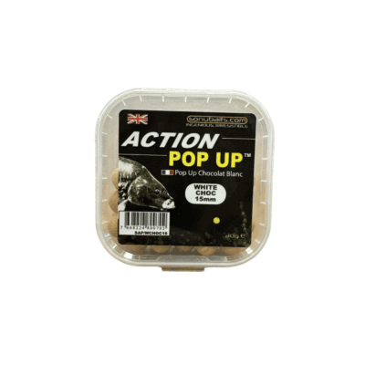 SONUBAITS - ACTION POP UP White Choc 15mm 30g