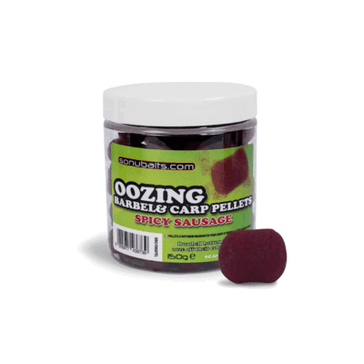 SONUBAITS - OOZING BARBEL & CARP PELLETS Spicy Sausage 150g