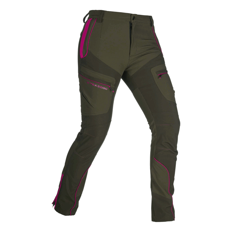 PANTALONE - UNIVERS - DONNA - CACCIA PREDAZZO SOFTSHELL U-TEX Verde/Fucsia - immagine 2