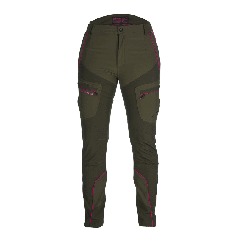 PANTALONE - UNIVERS - DONNA - CACCIA PREDAZZO SOFTSHELL U-TEX Verde/Fucsia - immagine 3