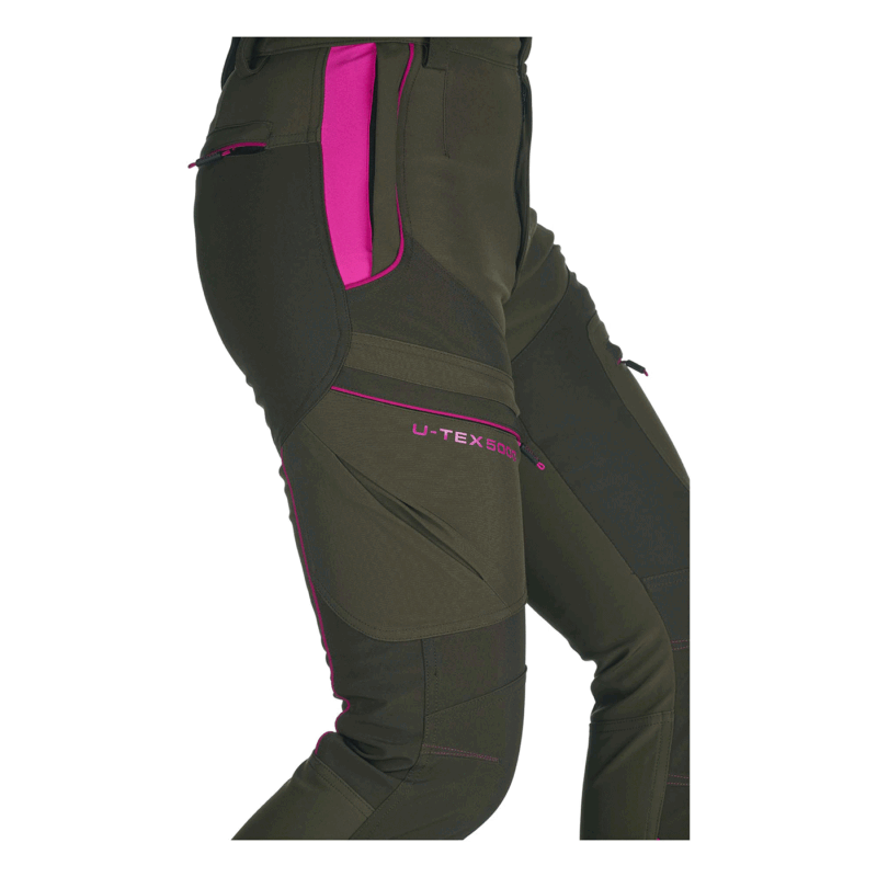 PANTALONE - UNIVERS - DONNA - CACCIA PREDAZZO SOFTSHELL U-TEX Verde/Fucsia - immagine 5