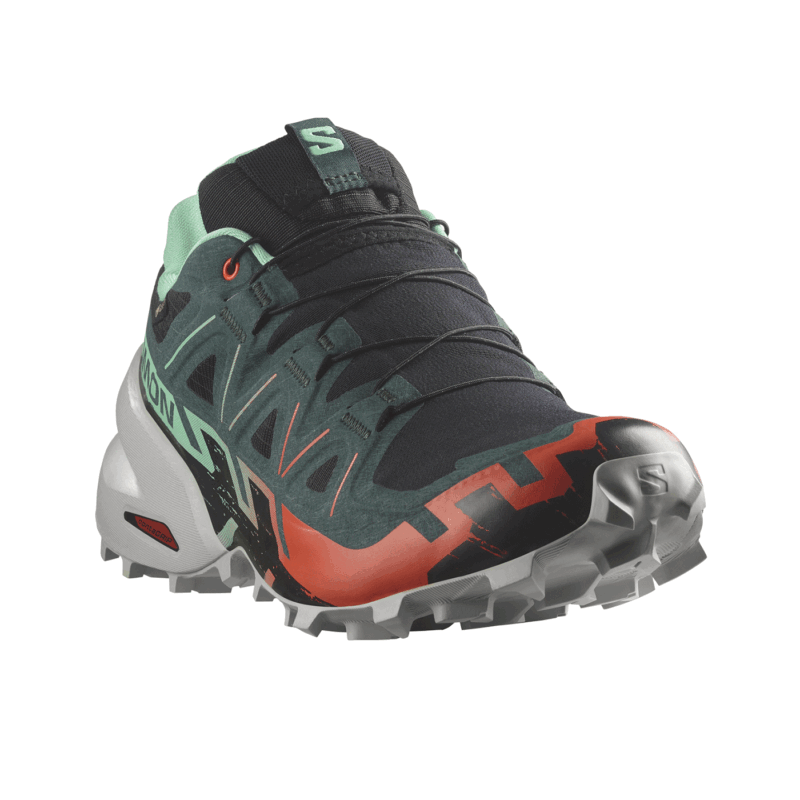SALOMON - DONNA - SPEEDCROSS 6 GTX W Black / Electric Green / Cherry Tomato - immagine 2