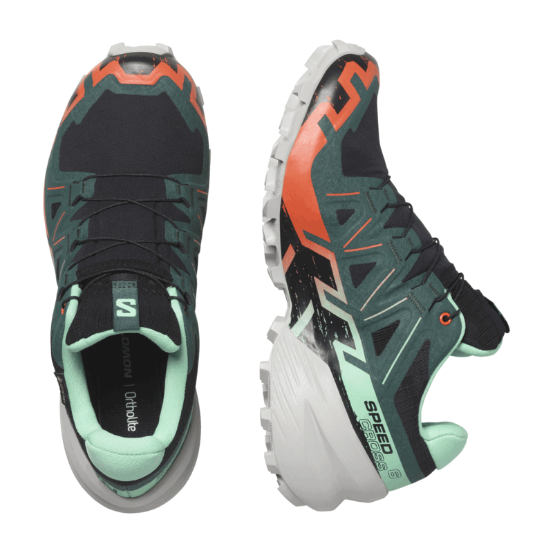 SALOMON - DONNA - SPEEDCROSS 6 GTX W Black / Electric Green / Cherry Tomato - immagine 7