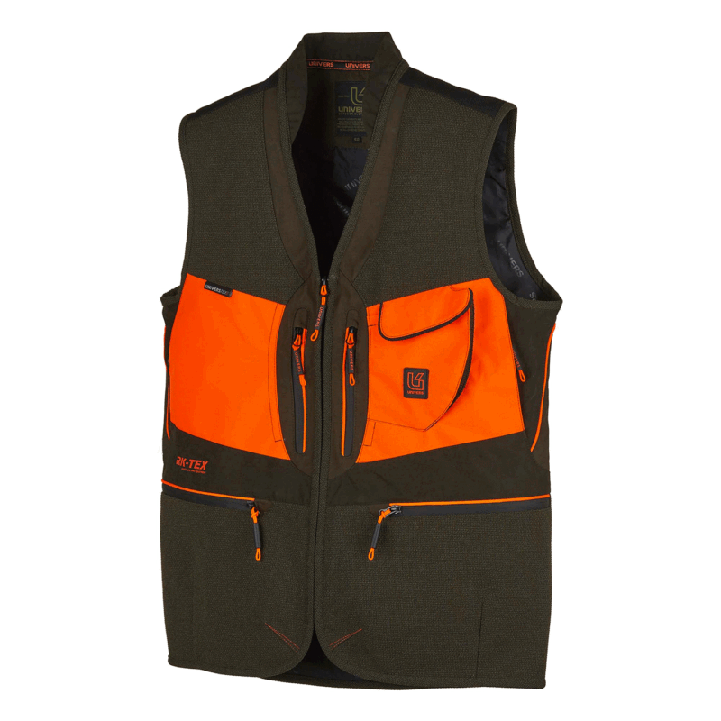 GILET - UNIVERS - CACCIA MICROFIBRA U-TEX Verde/Arancio - immagine 3