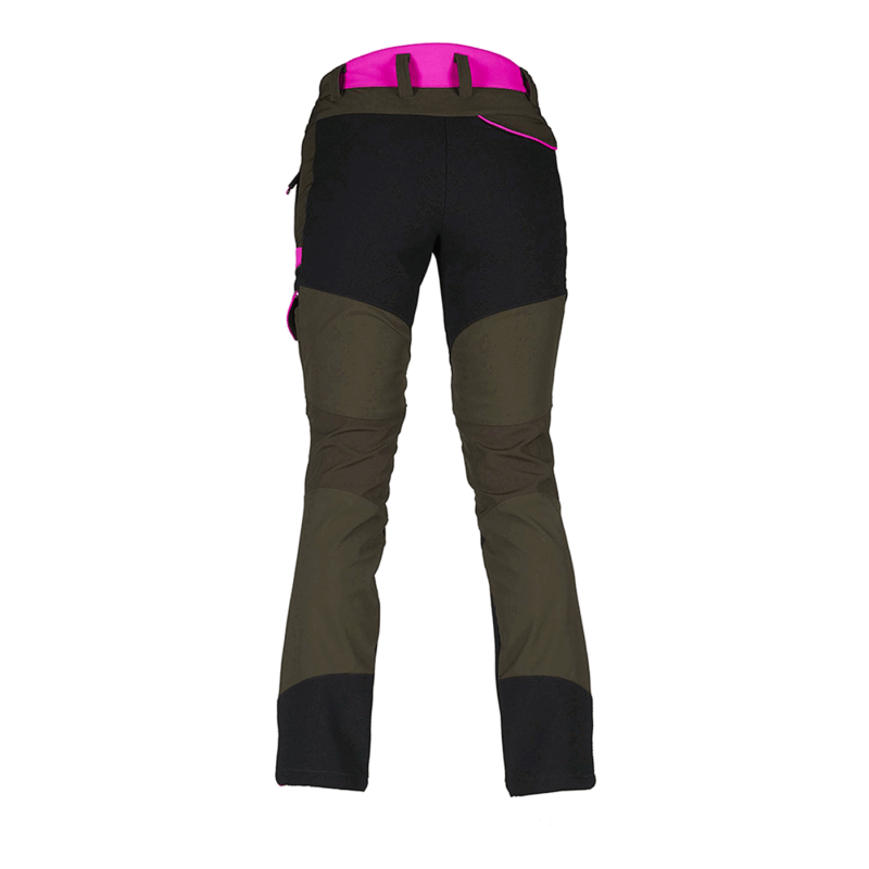 PANTALONE - UNIVERS - DONNA - CACCIA TOFANE SOFTSHELL U-TEX Verde/Fucsia - immagine 4
