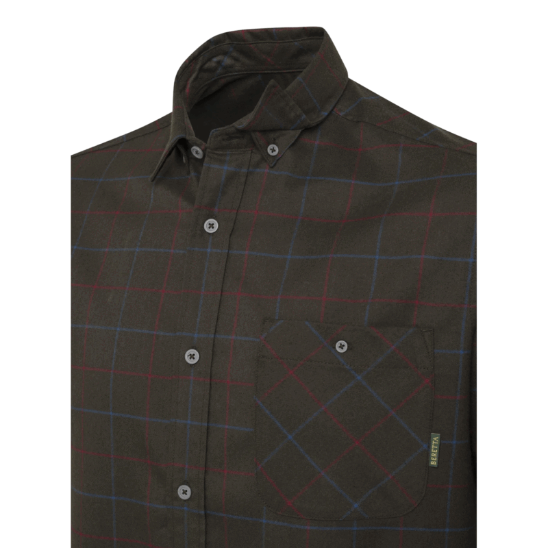 CAMICIA - BERETTA - JARGO STRETCH SHIRT Bark & Burgundy Check - immagine 3
