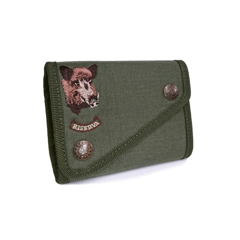 RISERVA - PORTACOLPI 11 CELLE CON RICAMO CINGHIALE (CORDURA NATURELLE)