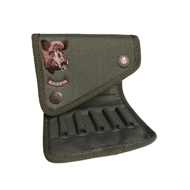 RISERVA - PORTACOLPI 11 CELLE CON RICAMO CINGHIALE (CORDURA NATURELLE) - immagine 2
