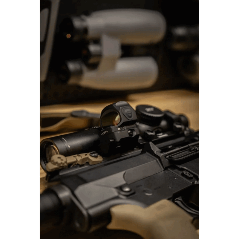 RED DOT - ZEROTECH - TRACE 1x28 ASPHERICAL REFLEX 3 MOA DOT SIZE SHIELD RMSc & RAIL MOUNT - immagine 12