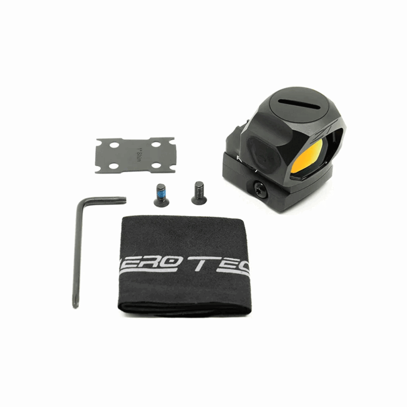 RED DOT - ZEROTECH - TRACE 1x28 ASPHERICAL REFLEX 3 MOA DOT SIZE SHIELD RMSc & RAIL MOUNT - immagine 8