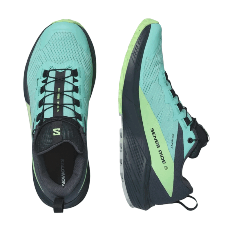SALOMON - DONNA - SENSE RIDE 5 GTX W Blue Radiance / Green Ash / India Ink - immagine 2