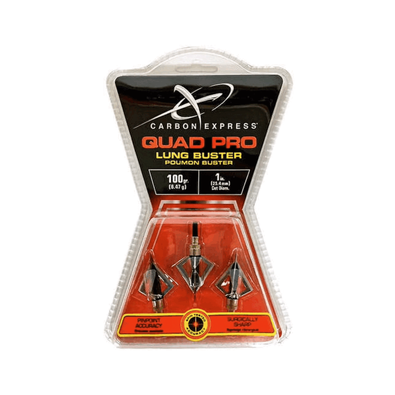 CARBON EXPRESS -PUNTA CACCIA QUAD PRO 100GR (6.47G) 1IN (25.4MM) 3PZ - immagine 4