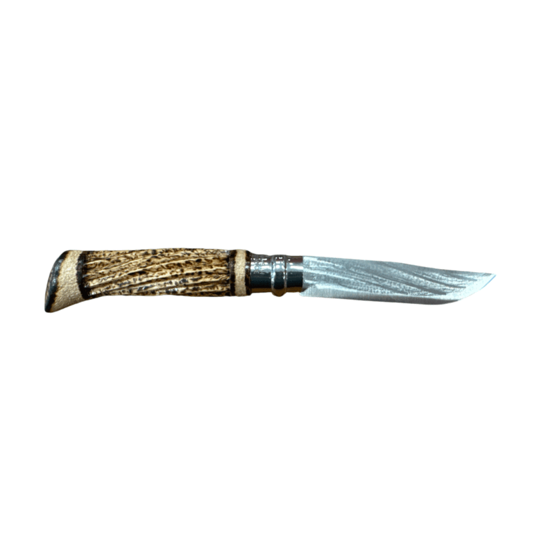 COLTELLO - OPINEL -  N.8 INOX INTAGLIATO A SPIRALE/PIROGRAFATO A MANO - immagine 2