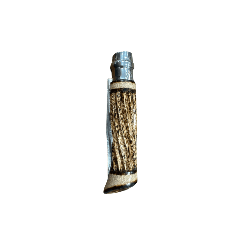 COLTELLO - OPINEL -  N.8 INOX INTAGLIATO A SPIRALE/PIROGRAFATO A MANO - immagine 4