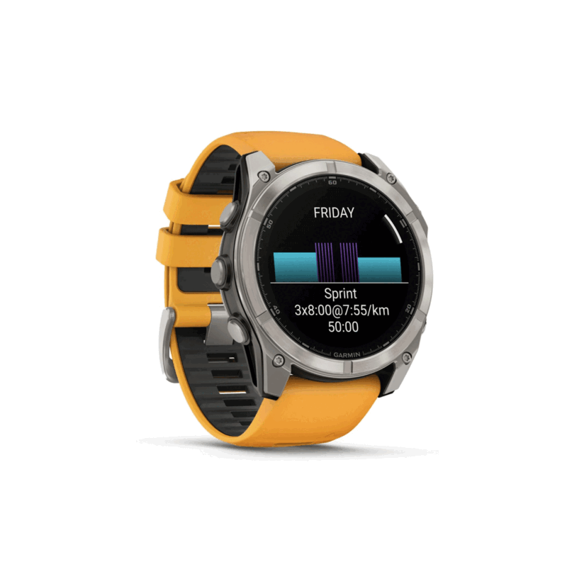 OROLOGIO - GARMIN - FĒNIX® 8 | 47MM | AMOLED | SAPPHIRE | Titanium & Spark Orange - immagine 3