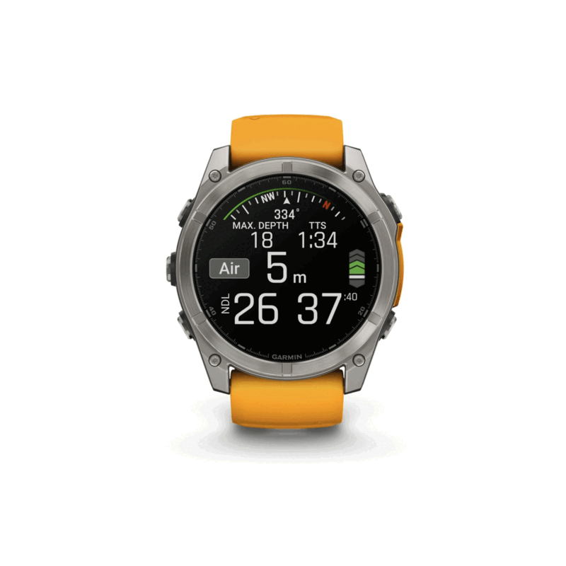 OROLOGIO - GARMIN - FĒNIX® 8 | 47MM | AMOLED | SAPPHIRE | Titanium & Spark Orange - immagine 8