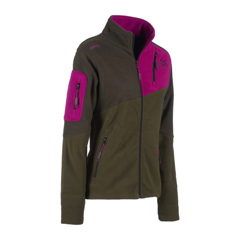 UNIVERS - DONNA - GIACCA CACCIA LINCE PILE Verde/Fucsia - immagine 4