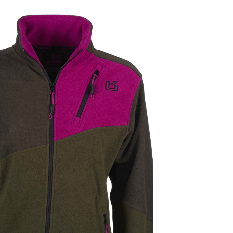 UNIVERS - DONNA - GIACCA CACCIA LINCE PILE Verde/Fucsia - immagine 5