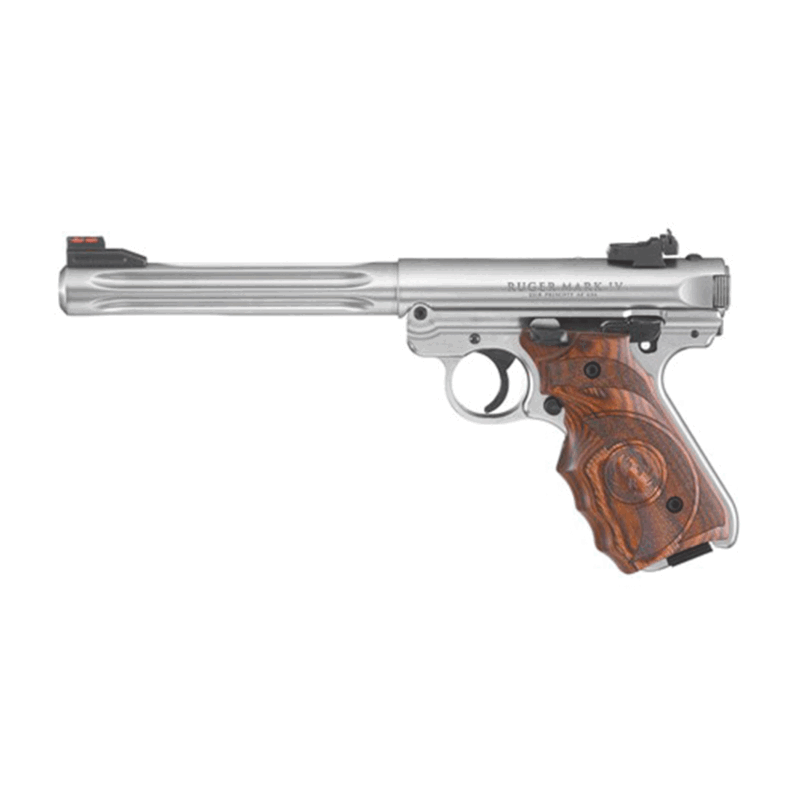 PISTOLA - RUGER - MKIV HUNTER .22LR 6-7/8 SS LAMI +1C - immagine 5