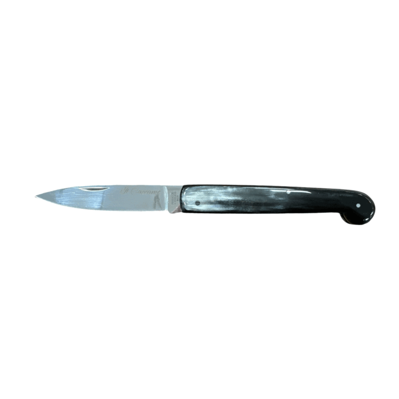 COLTELLO - IL CACCAMO GUANCETTE IN CORNO LUCIDO 19cm