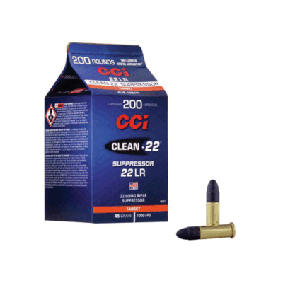 CCI - CLEAN-22 SUPPRESSOR 22LR 45GR | 1000 FPS | 200PZ