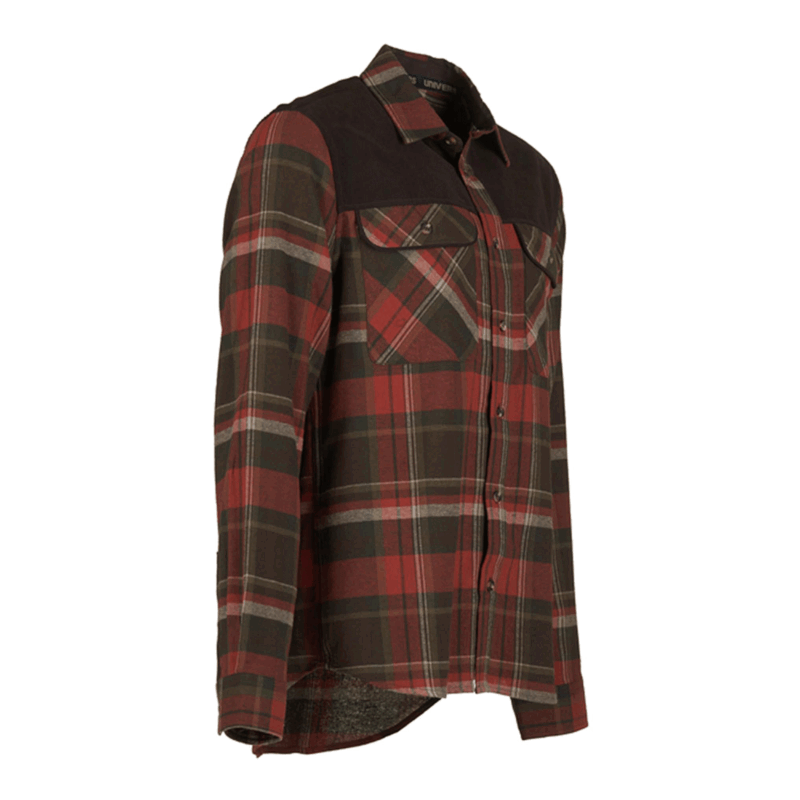 UNIVERS - CAMICIA CACCIA FLANELLA CORDURA CON SUEDE SCOZZESE - immagine 4